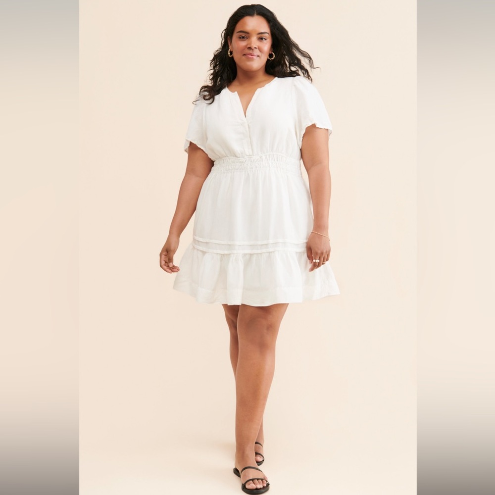 Anthropologie Somerset Linen Mini Dress